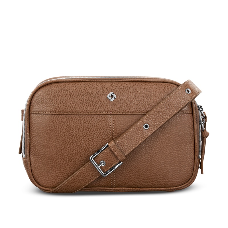 SAMSONITE MOBILE SOLUTION 2 LEATHER - RFID CROSSBODY